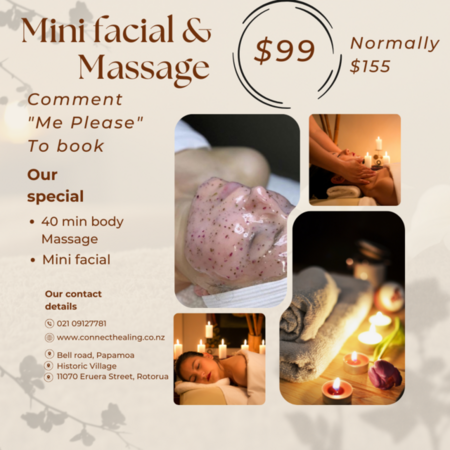 Mini facial and massage package